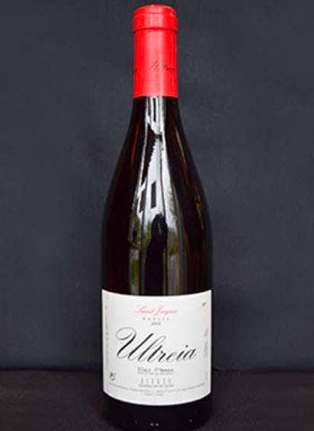 a close up of a bottle of wine