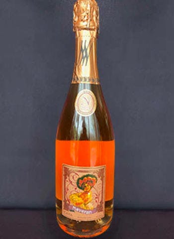 a close up of a bottle of wine