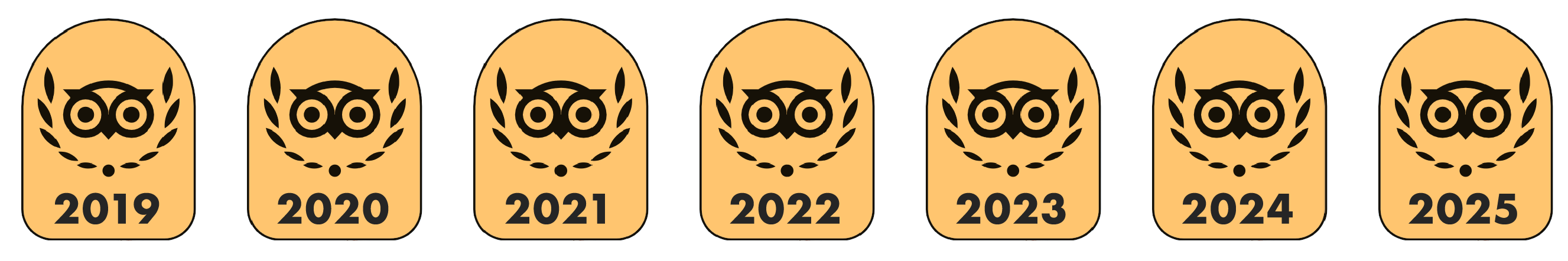 a yellow and black logo with an owl and leaves