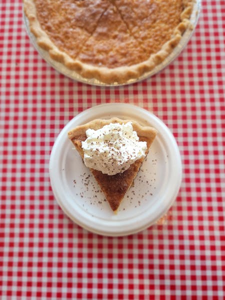 May Pie of The Month Chocolate Buttermilk Pie Kind of like a giant chocolate chip cookie