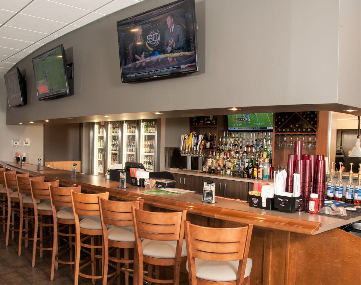 a close up of a bar