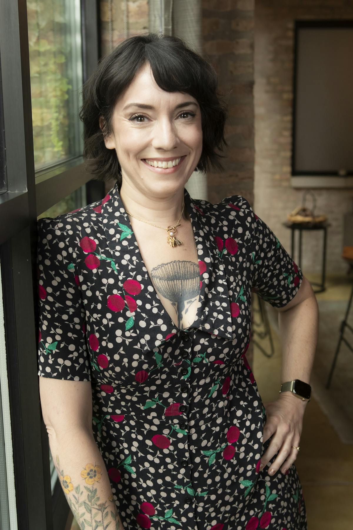 a person smiling for the camera