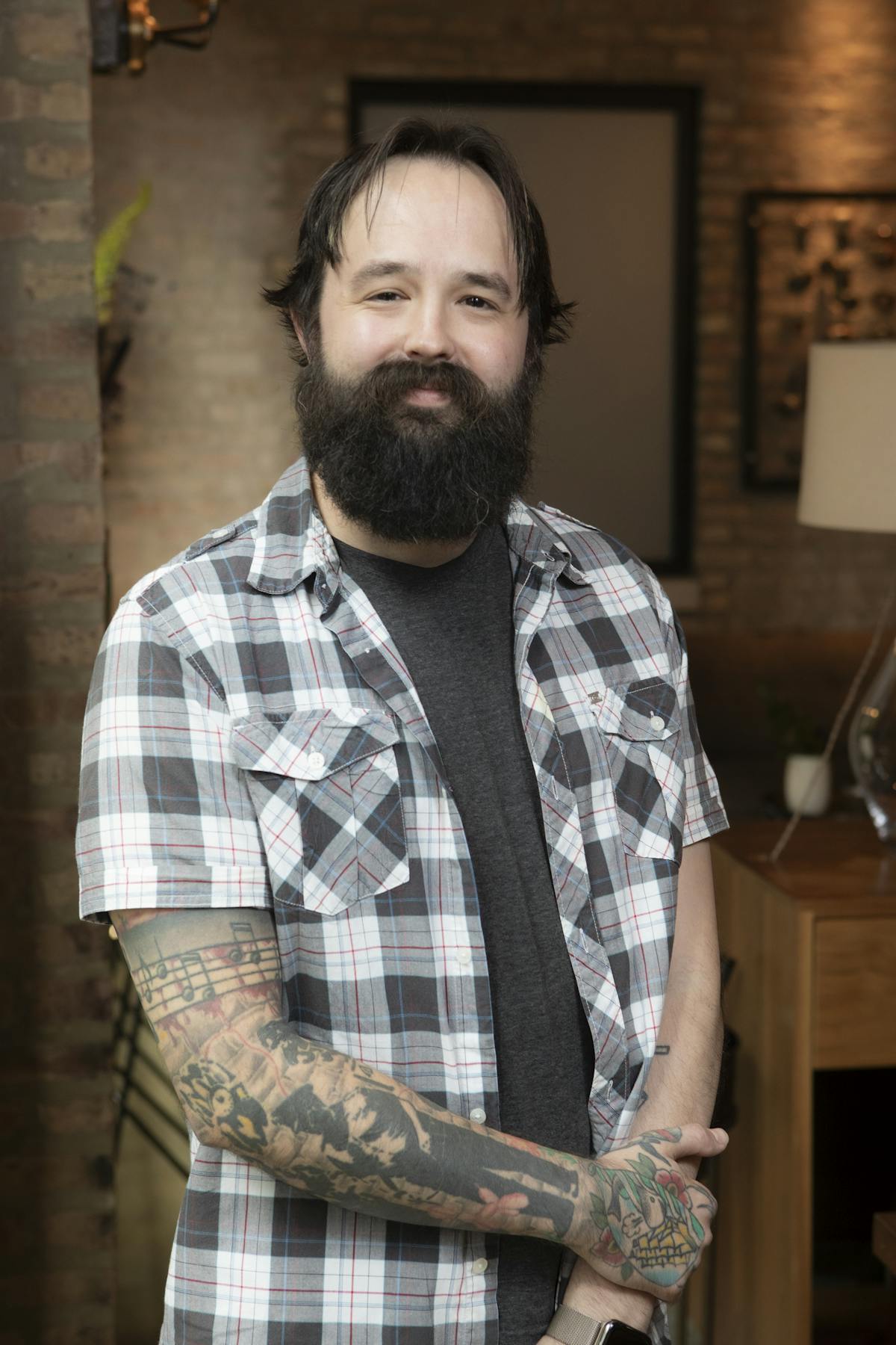 a man looking at the camera