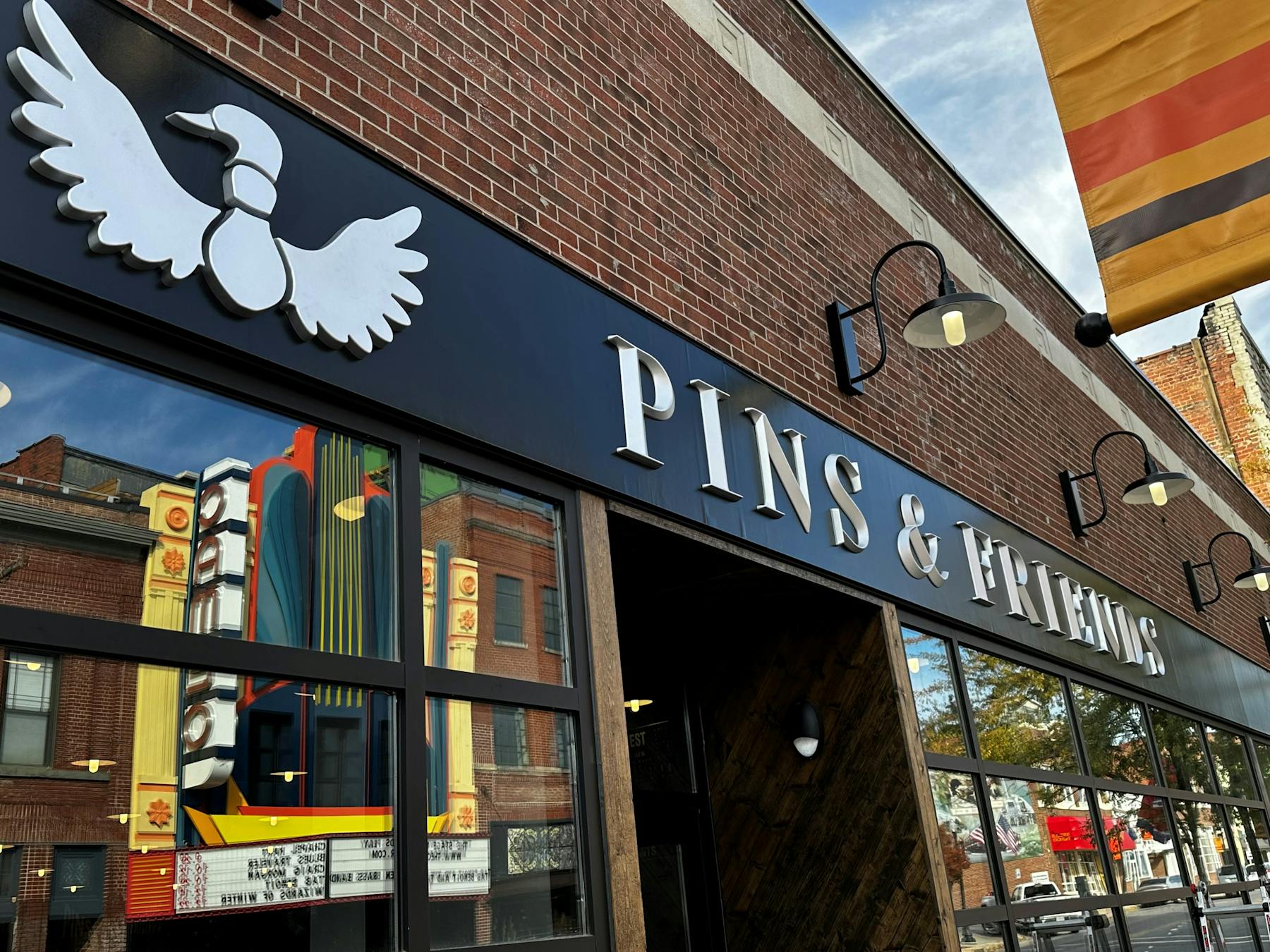 a store in a brick building