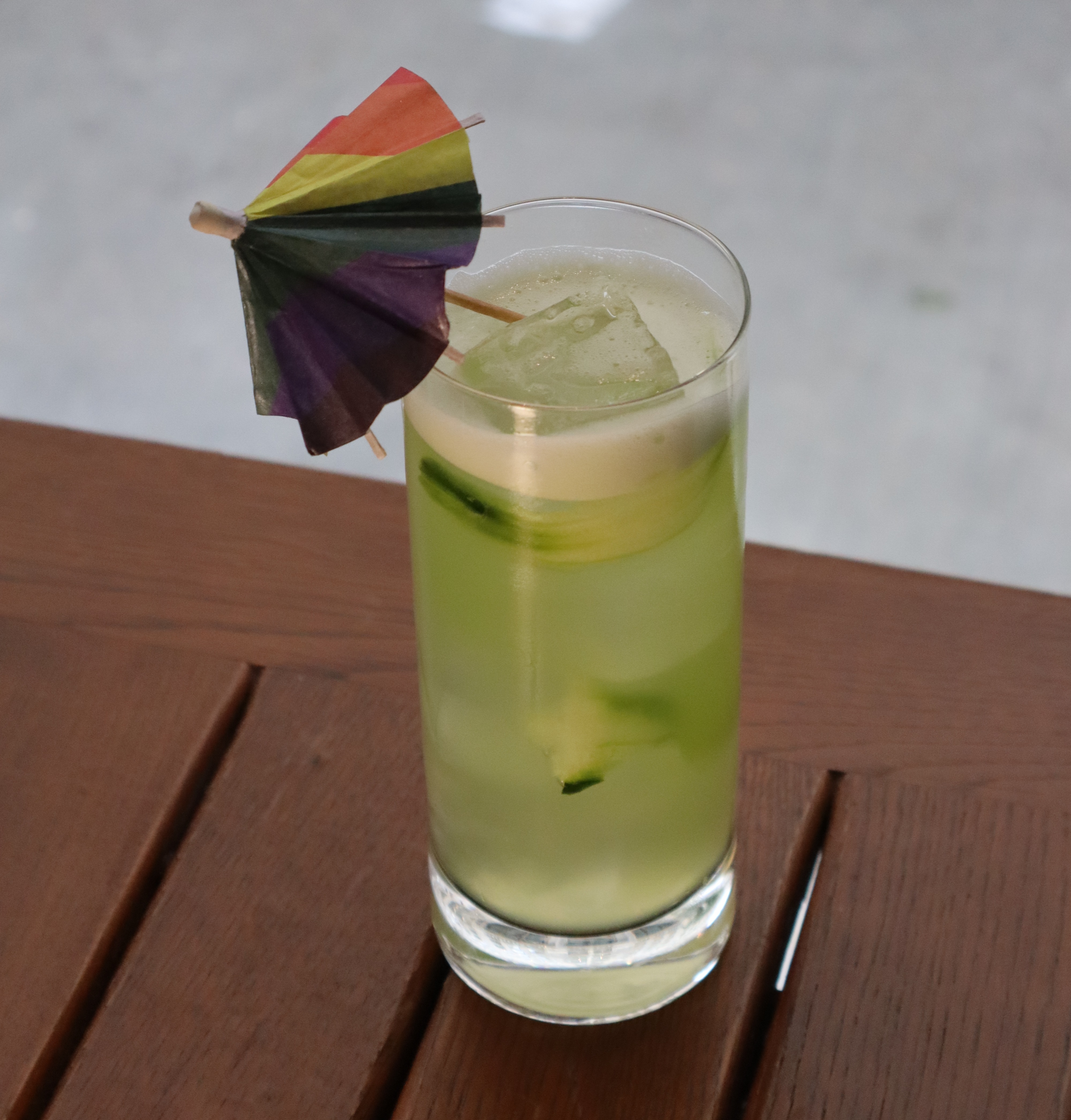 A pride cocktail at one of the best Italian restaurants in nyc.