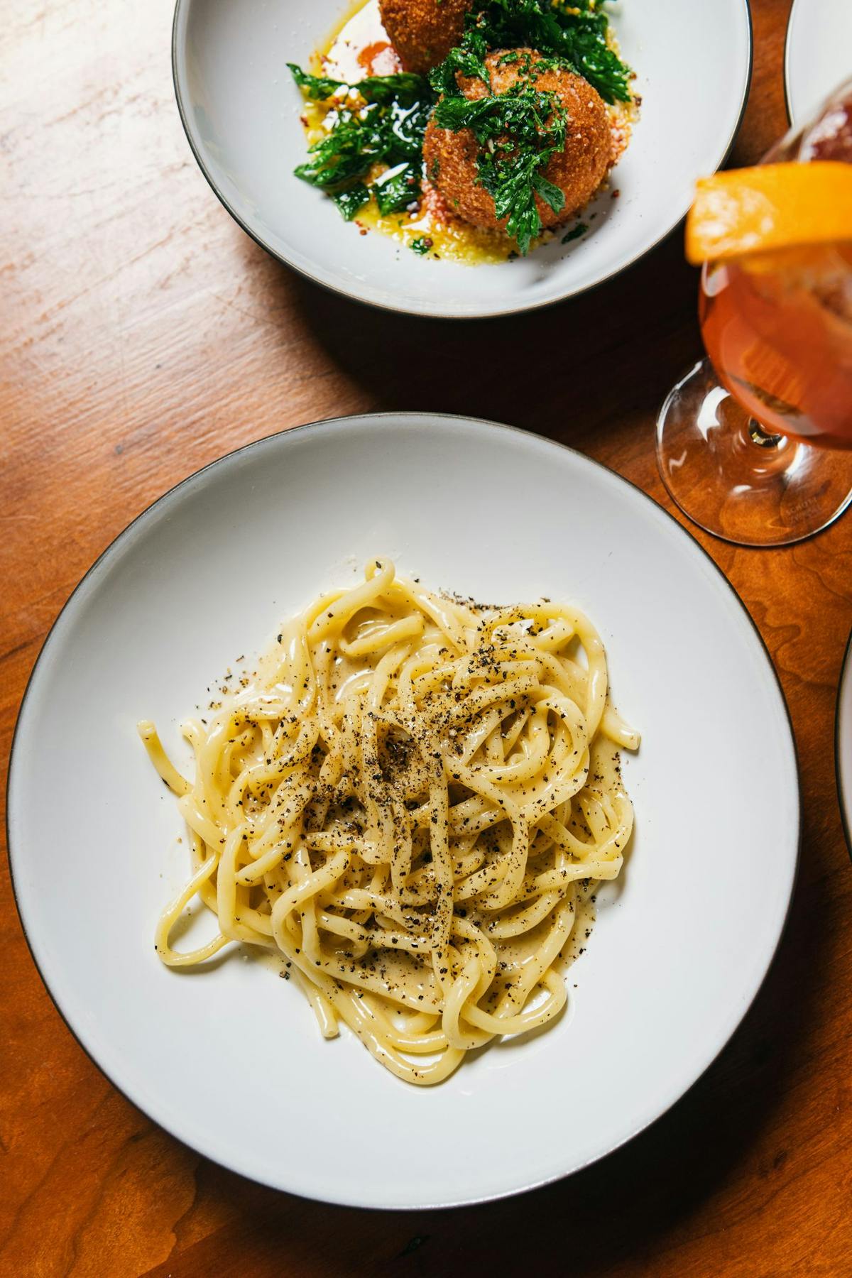 a plate of food on a table