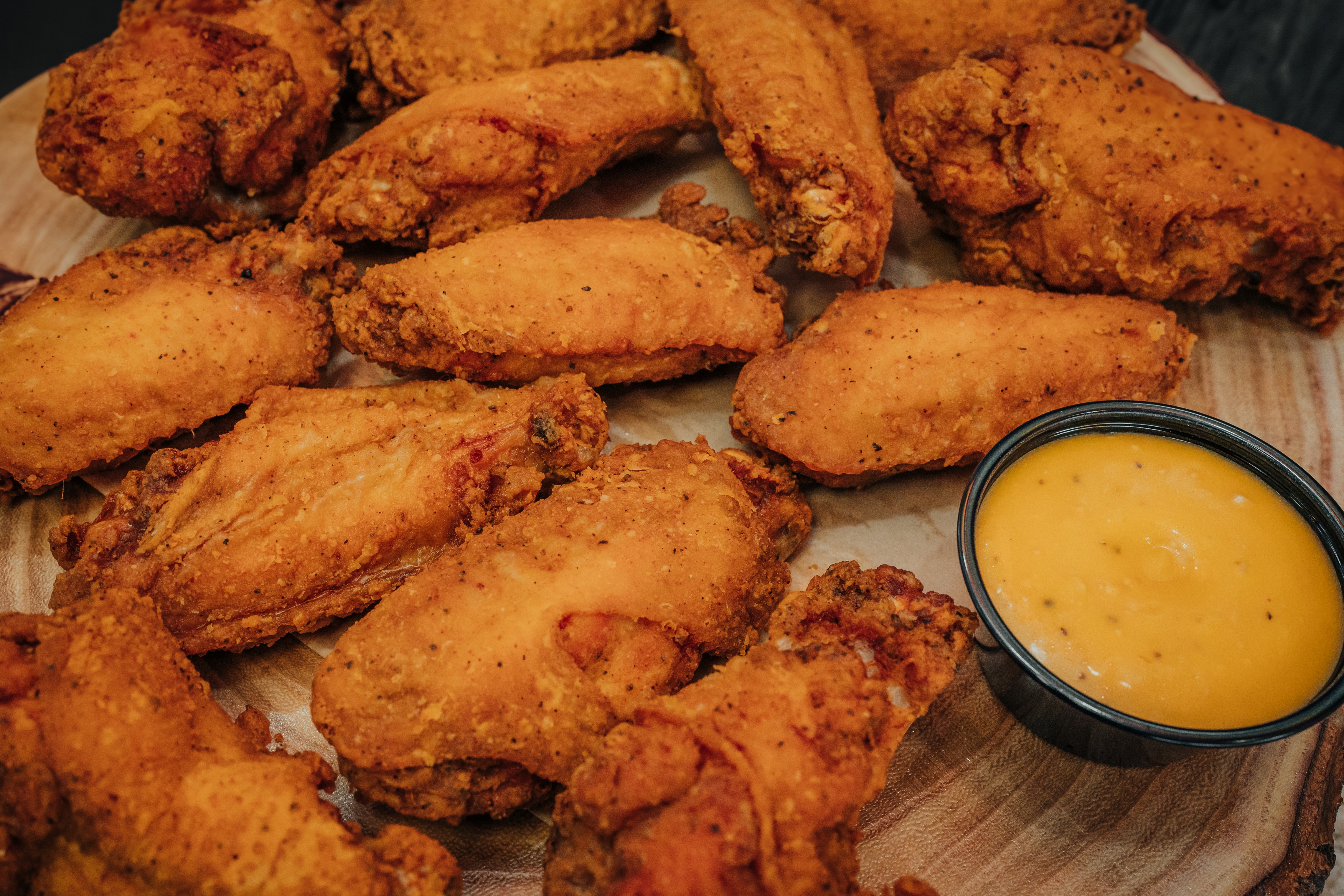 a plate full of food