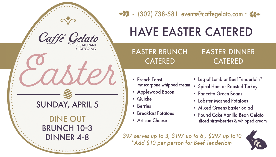 a white and gold egg shaped sign with text