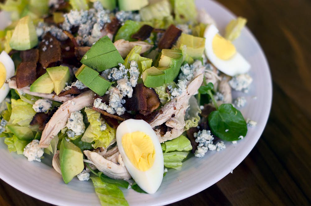 a plate of food on a table