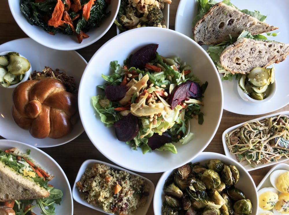 a table of fall seasonal food