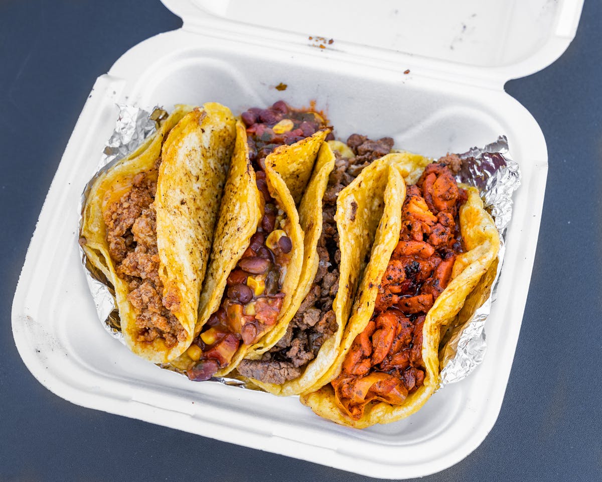 a tray of food on a plate