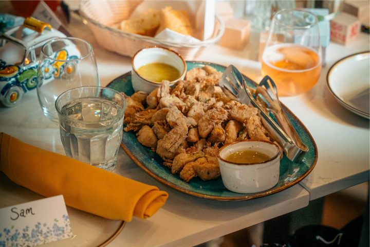 a table full of food