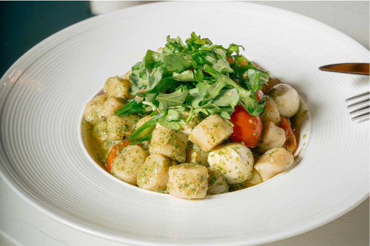 a plate of food with broccoli