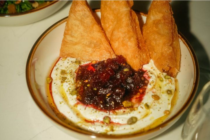 a plate of food on a table