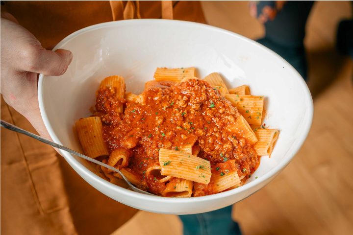 a bowl of food on a plate