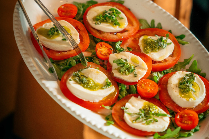 a close up of food on a table