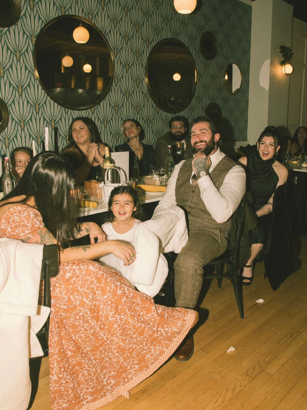 Guests enjoying a private dinner