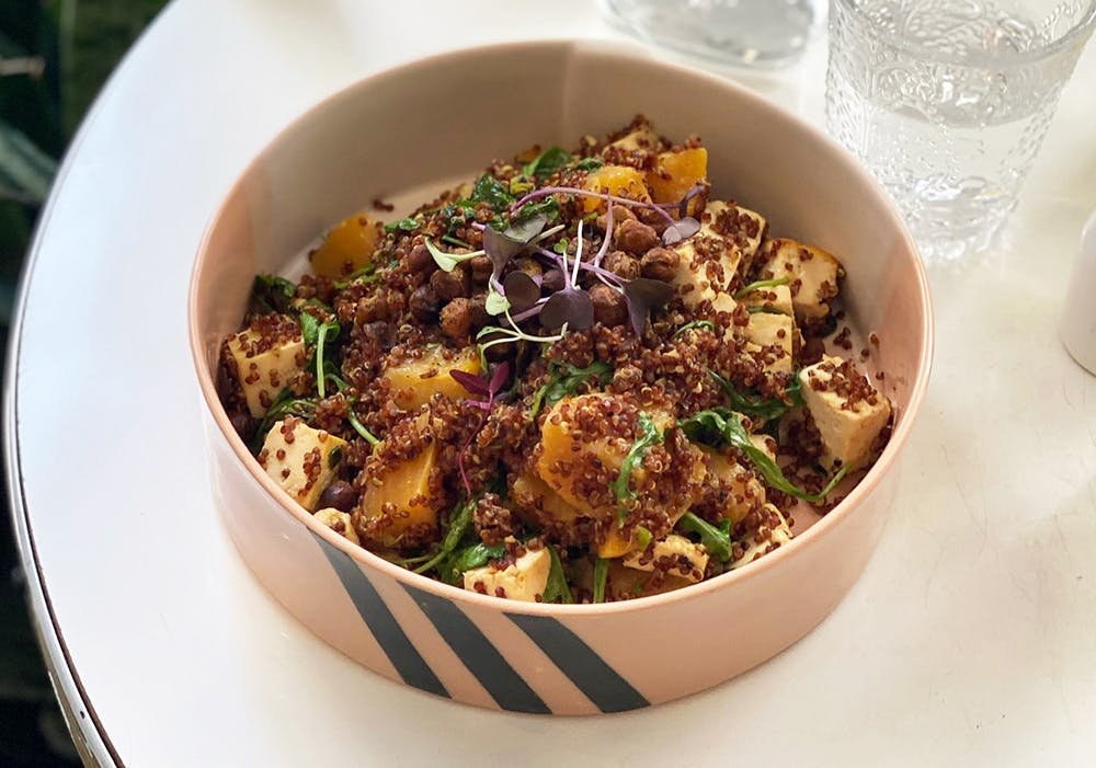 a bowl of food on a plate