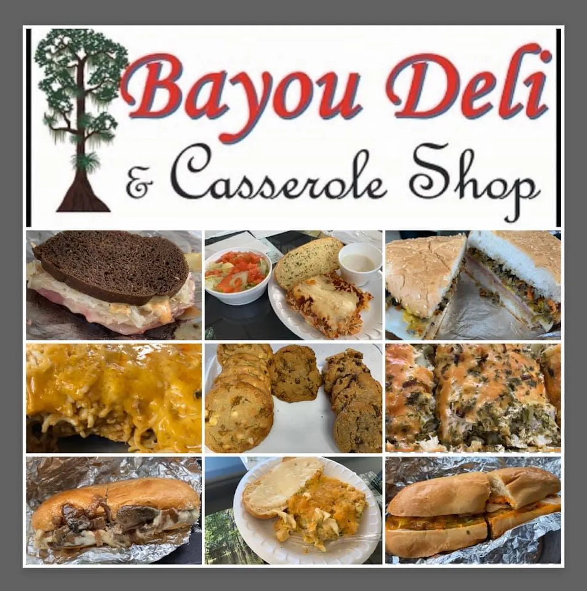 a bunch of different types of food