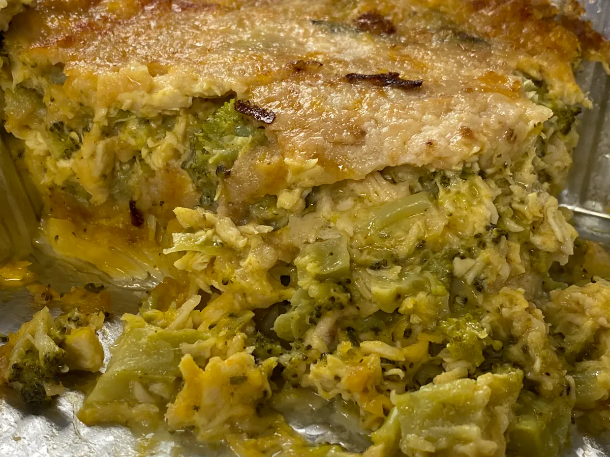 a close up of food