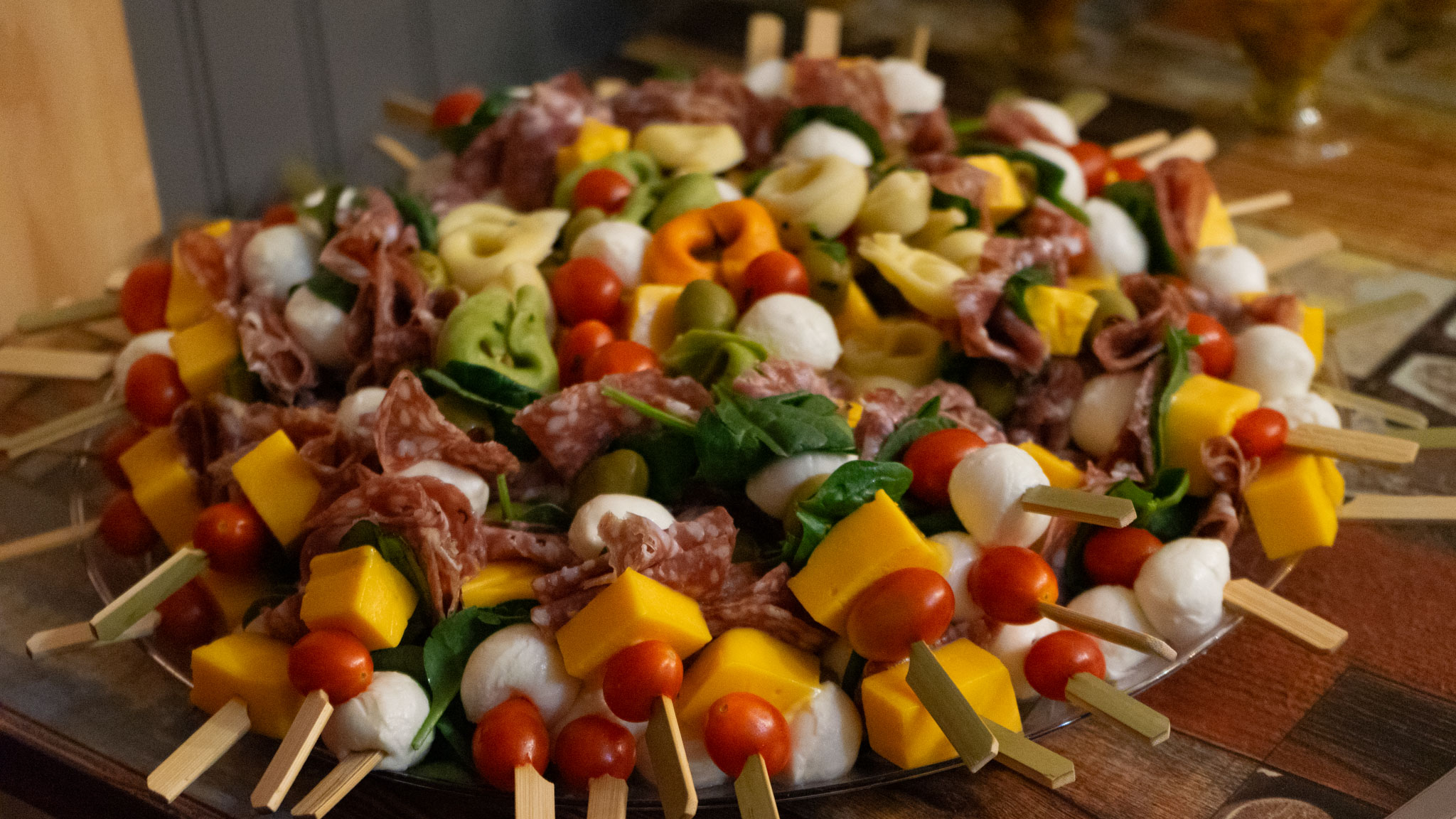 food on a table