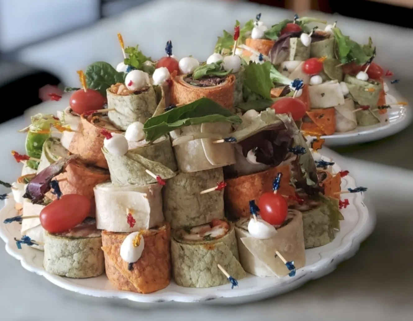 a plate of food on a table