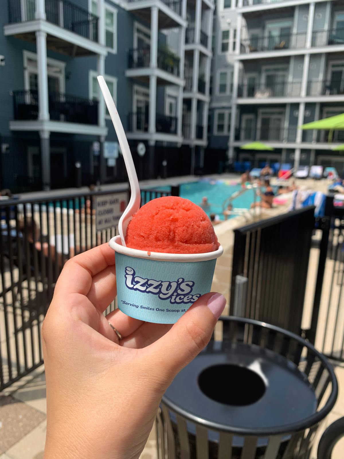 a cup of fruit ice