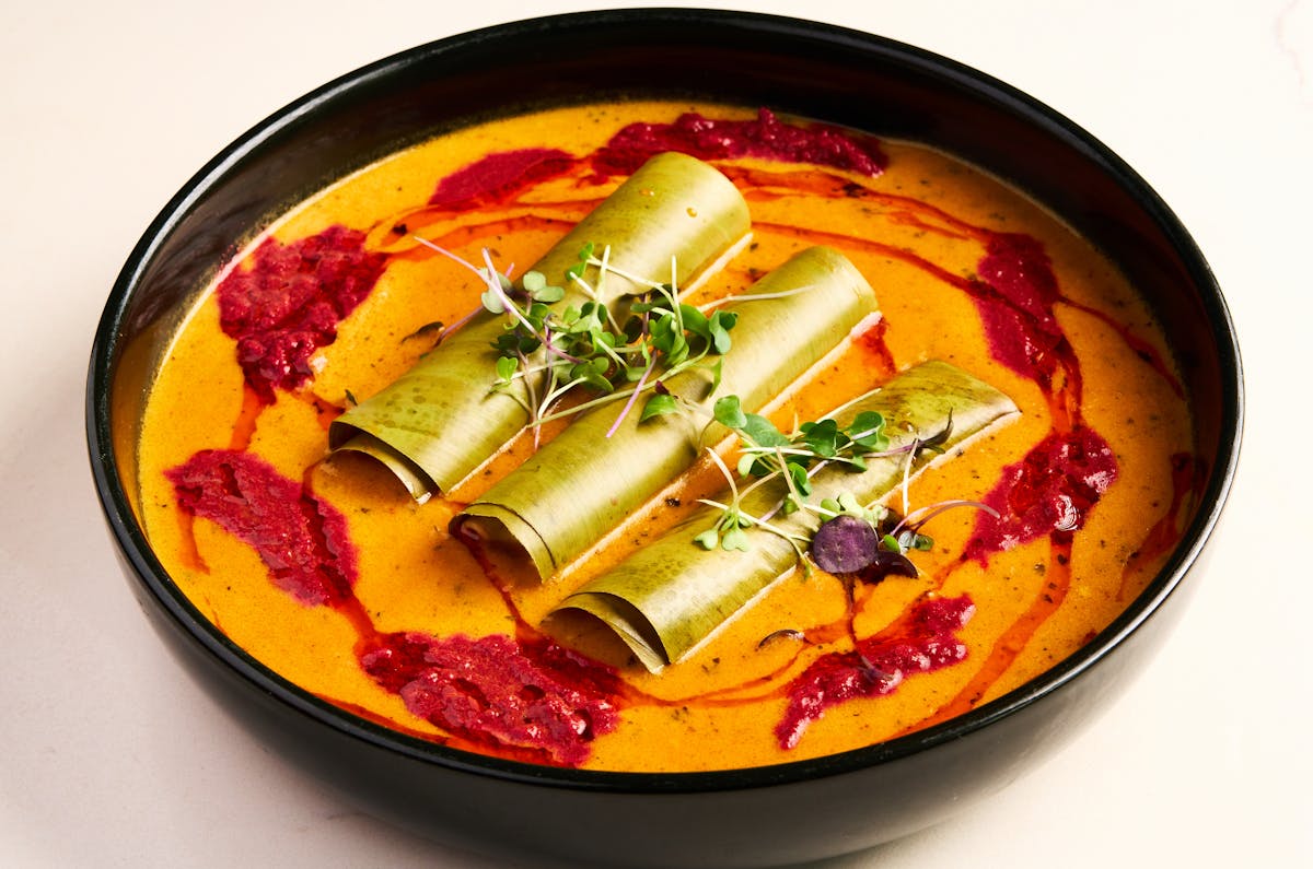 a bowl of food on a plate