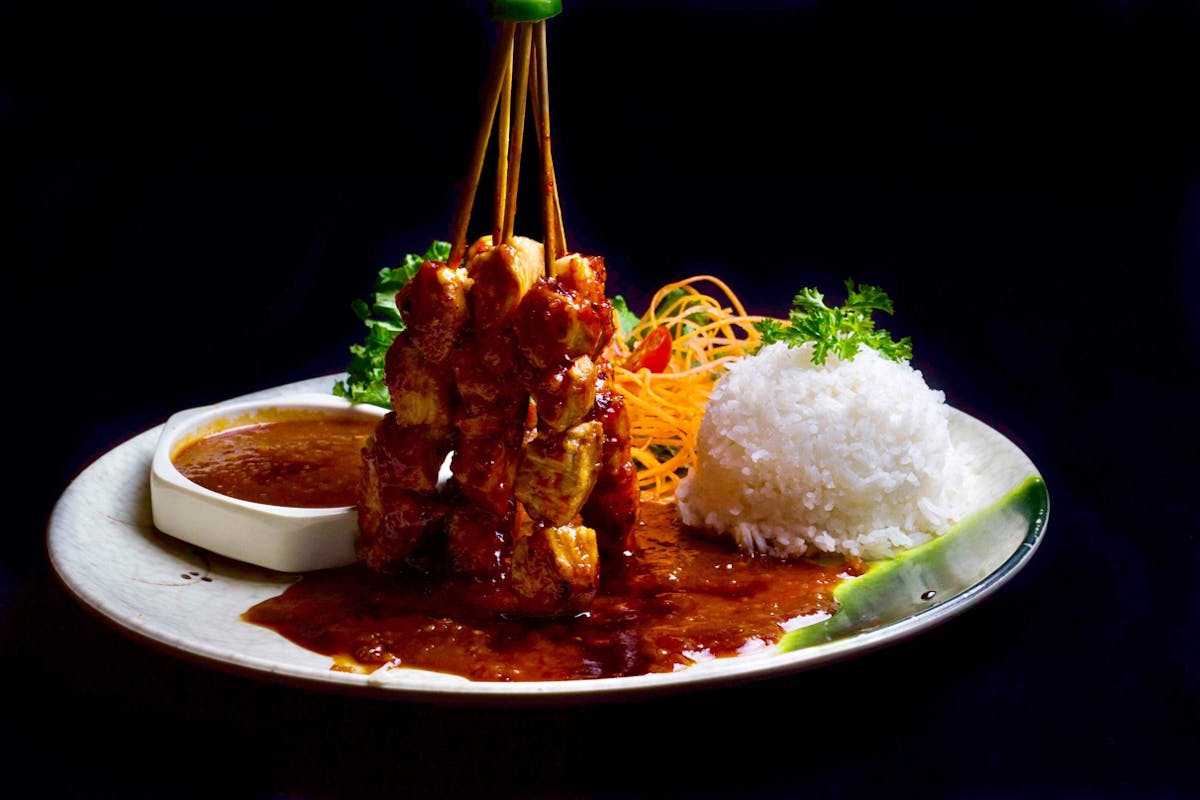 a plate of food on a table