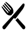 Fork and knife with solid fill