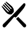Fork and knife with solid fill