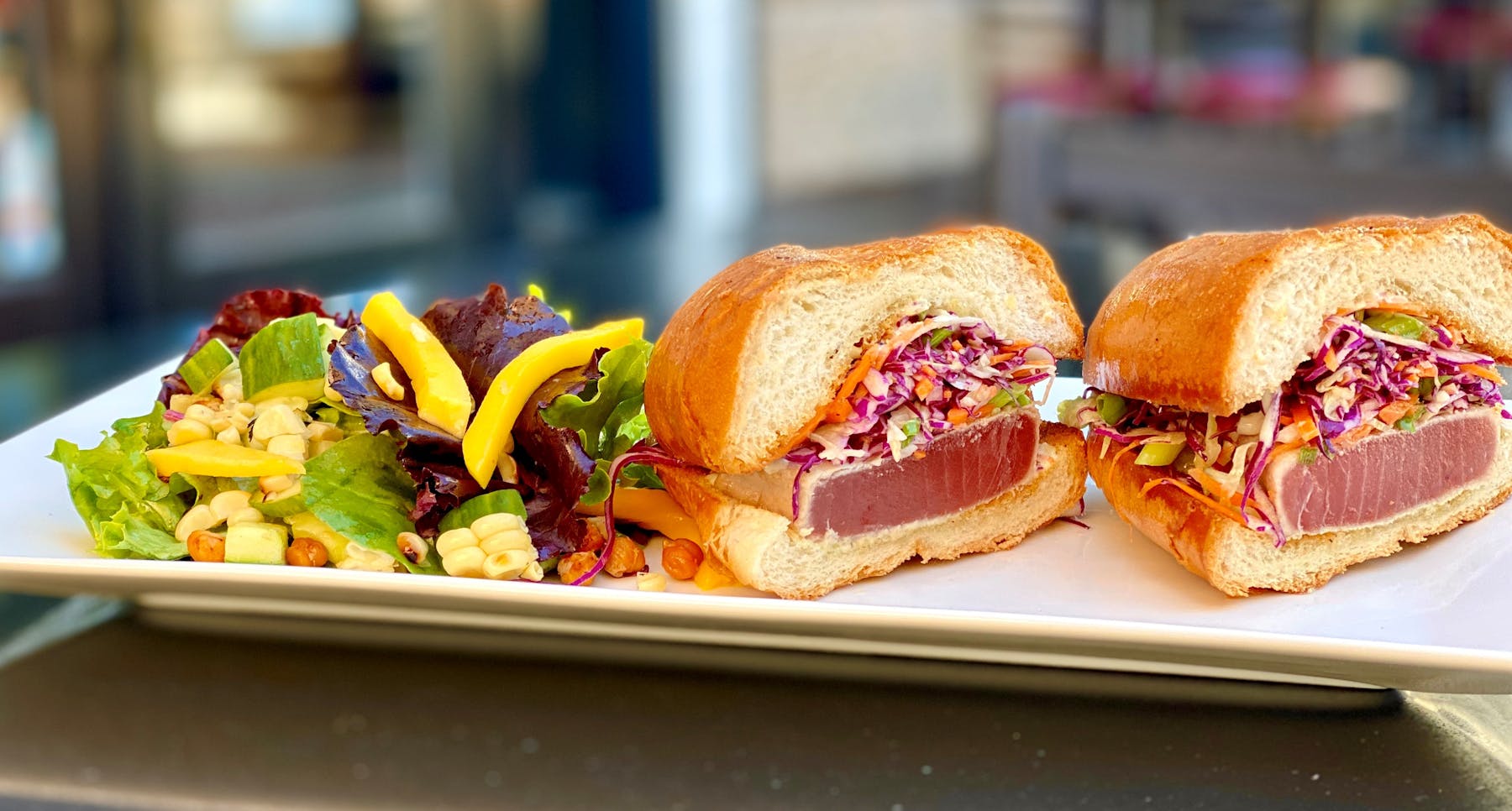 a close up of a sandwich on a plate