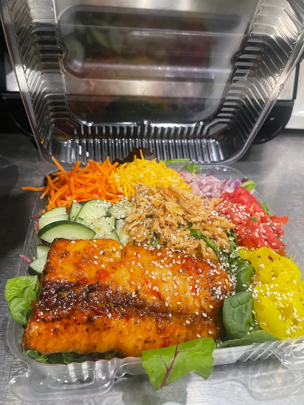 a tray of food