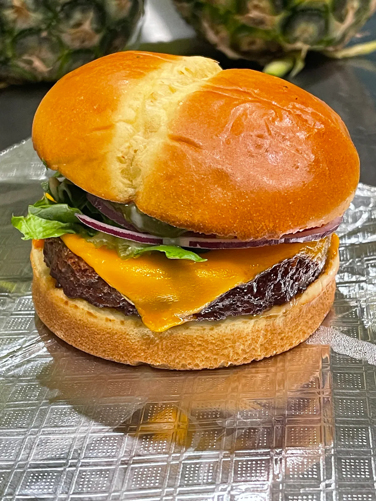 a sandwich sitting on top of a table