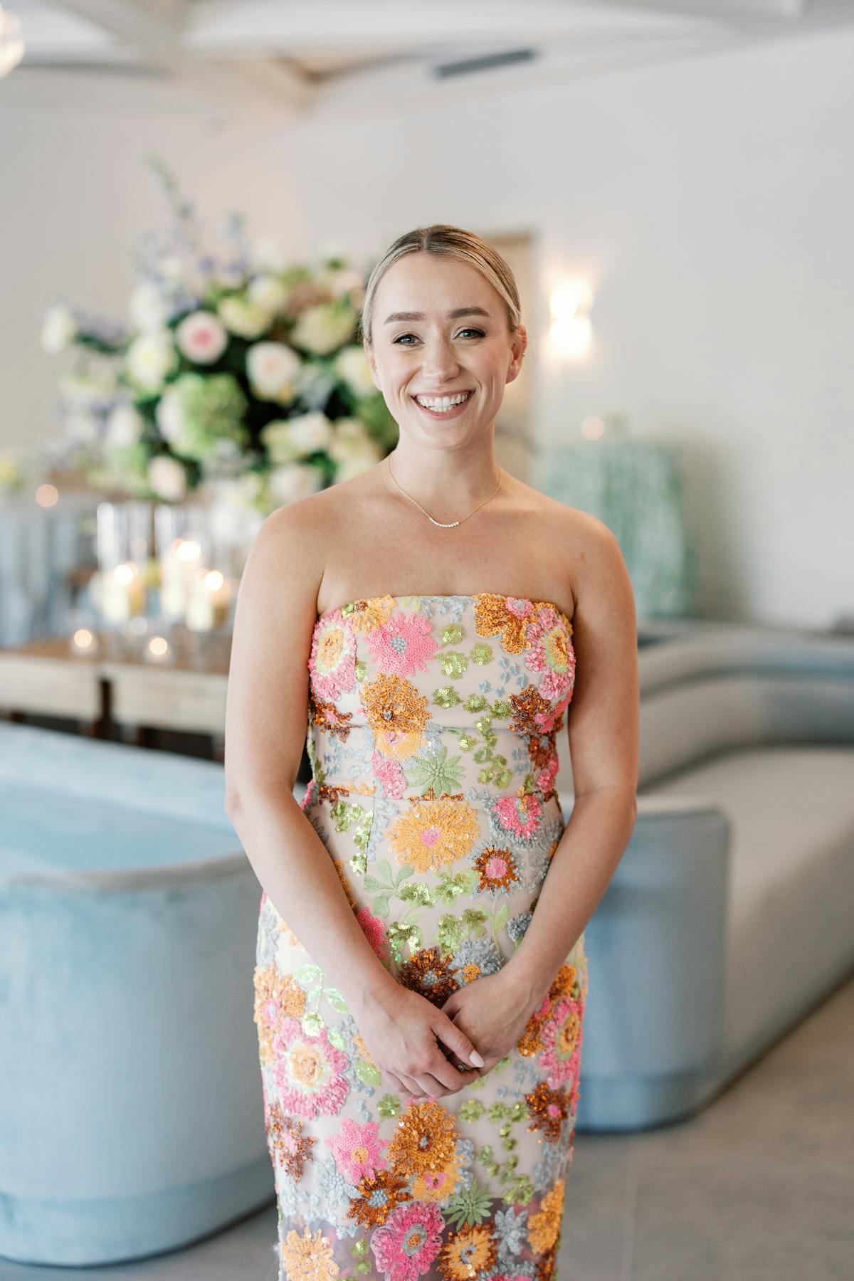 a woman smiling for the camera