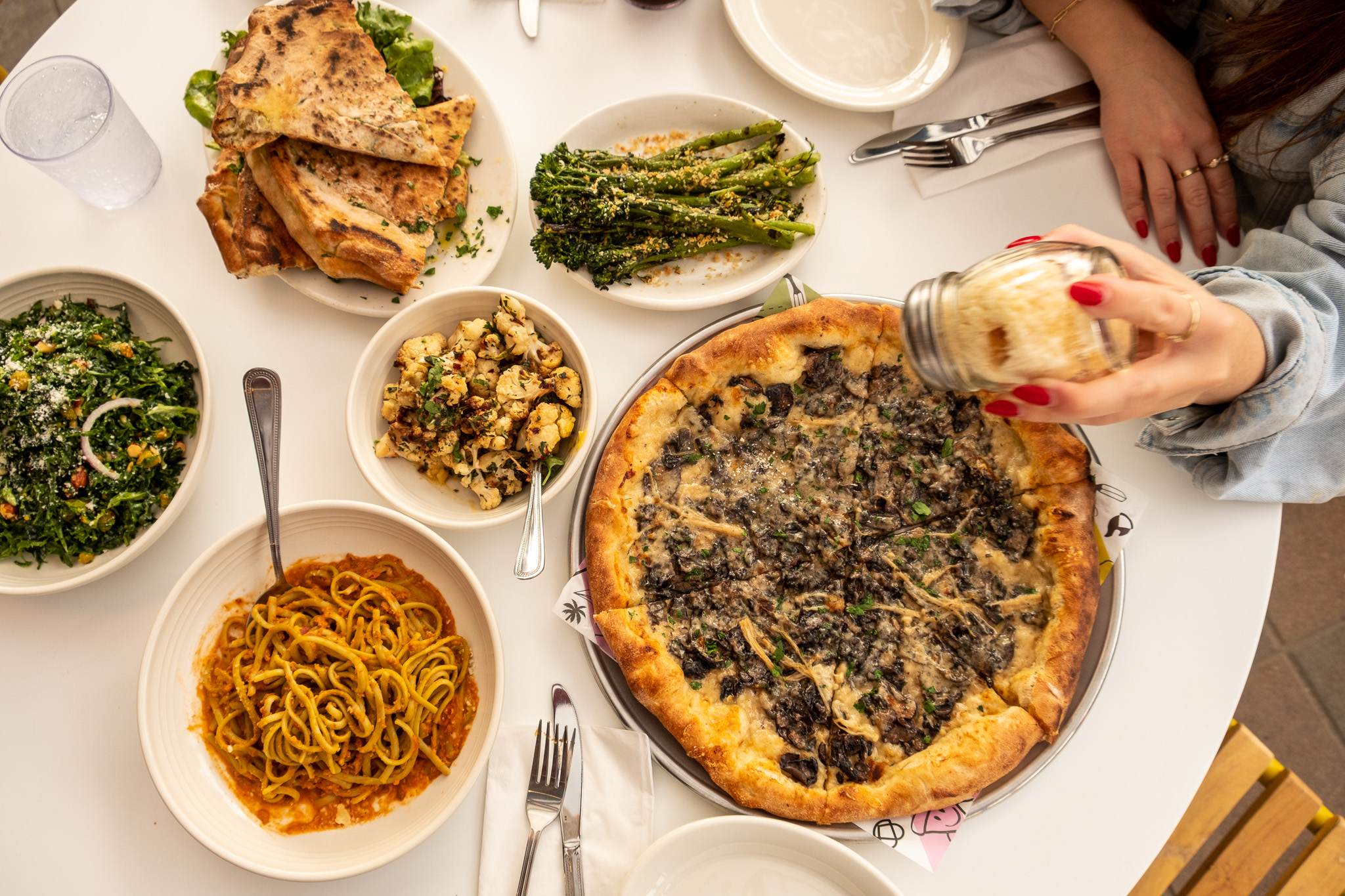 a plate of food on a table