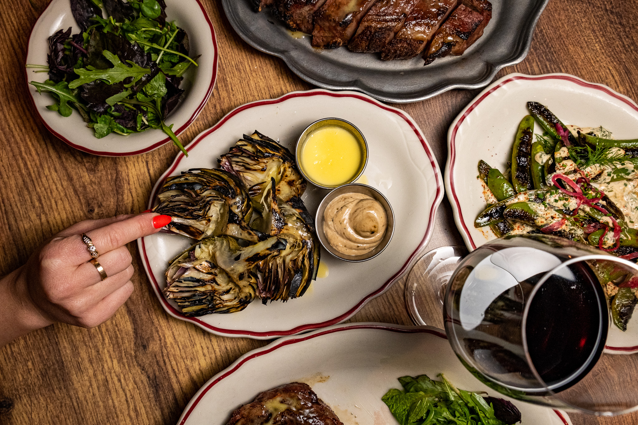 a plate of food on a table