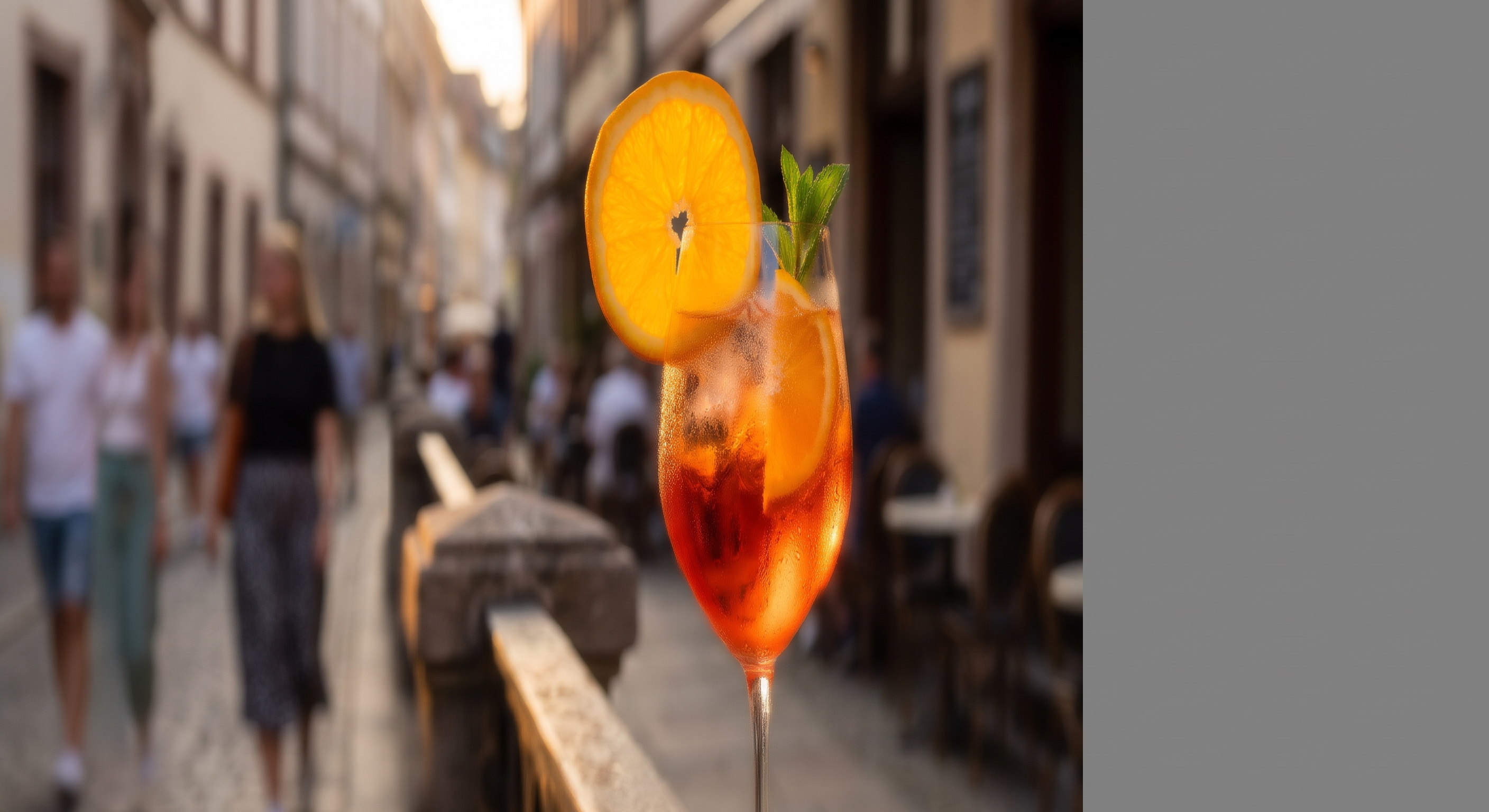 An Aperol Spritz, a low-ABV cocktail, served at Sofia, a fine dining Italian steakhouse in Englewood, NJ.