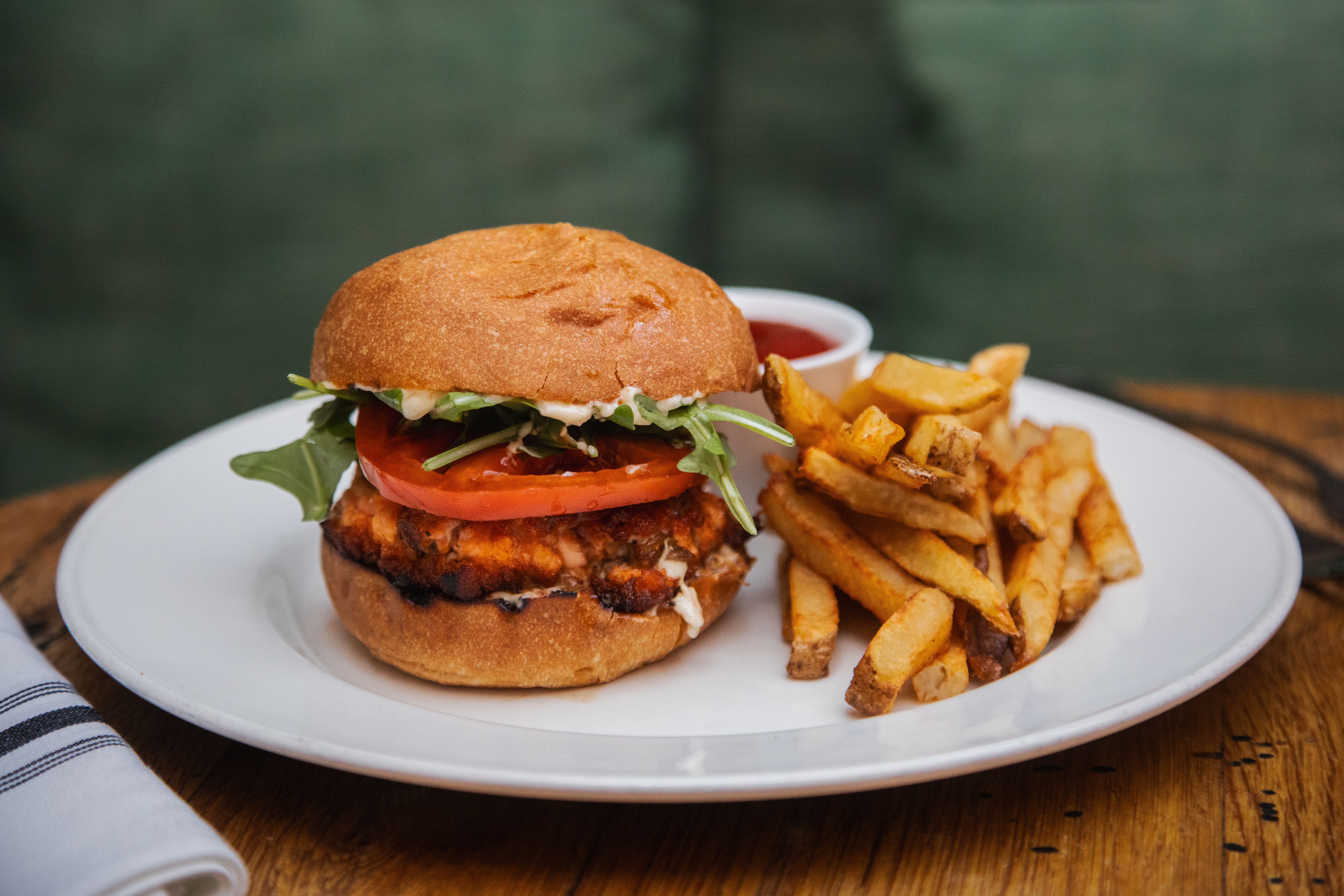 a plate of food with a fork and knife