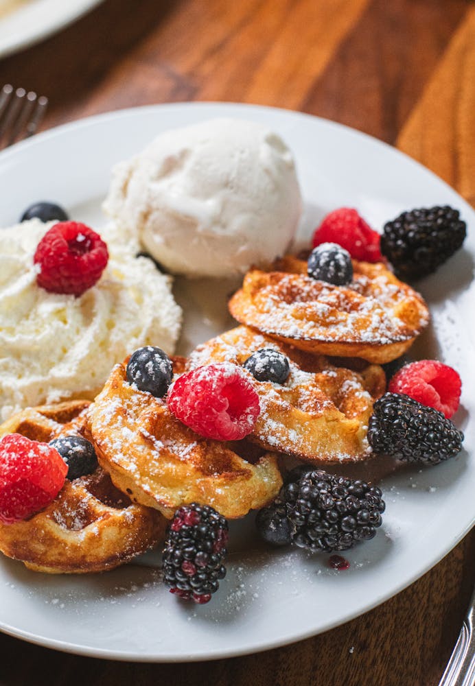 a plate of food on a table