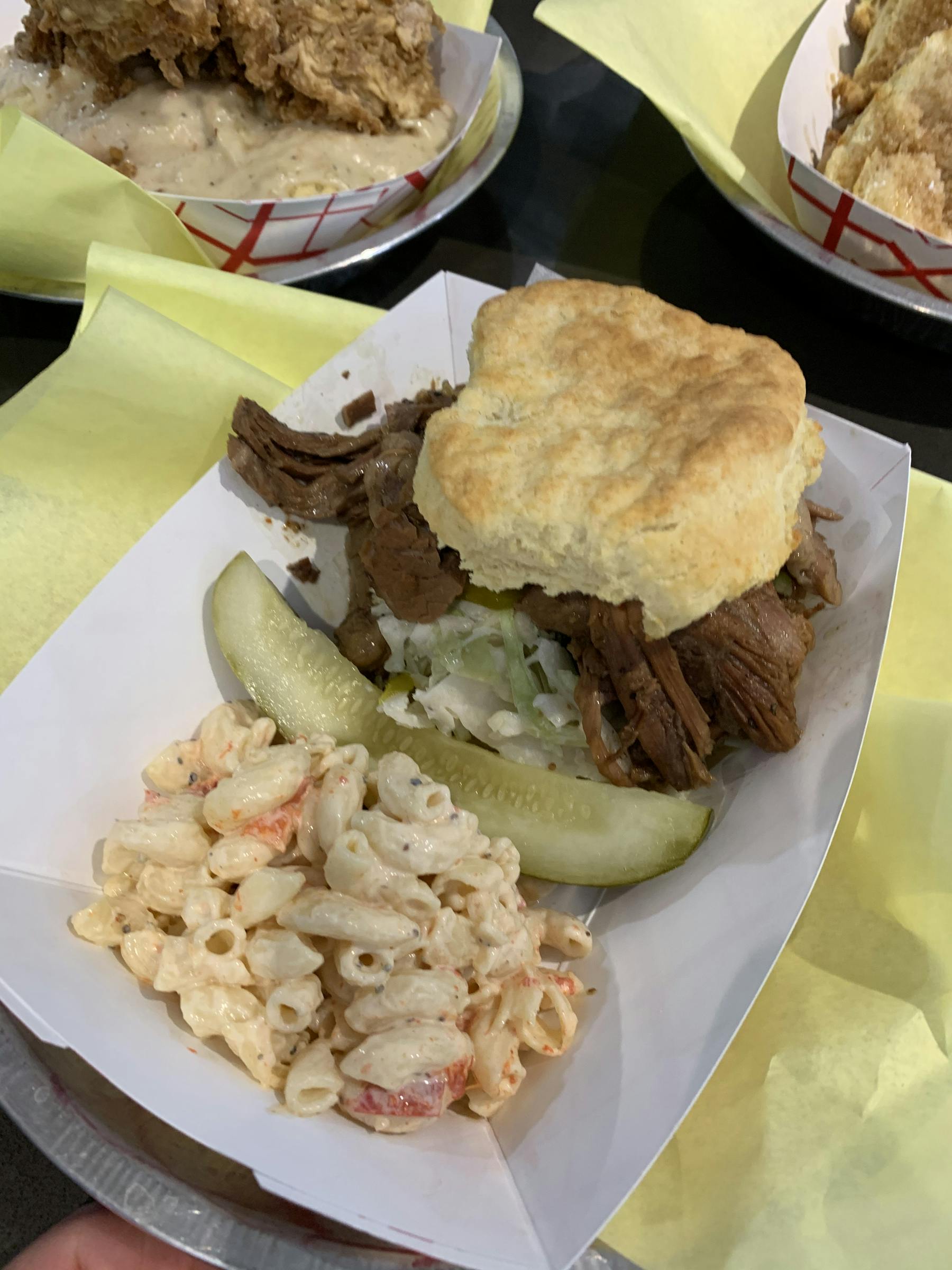 a plate of food on a table