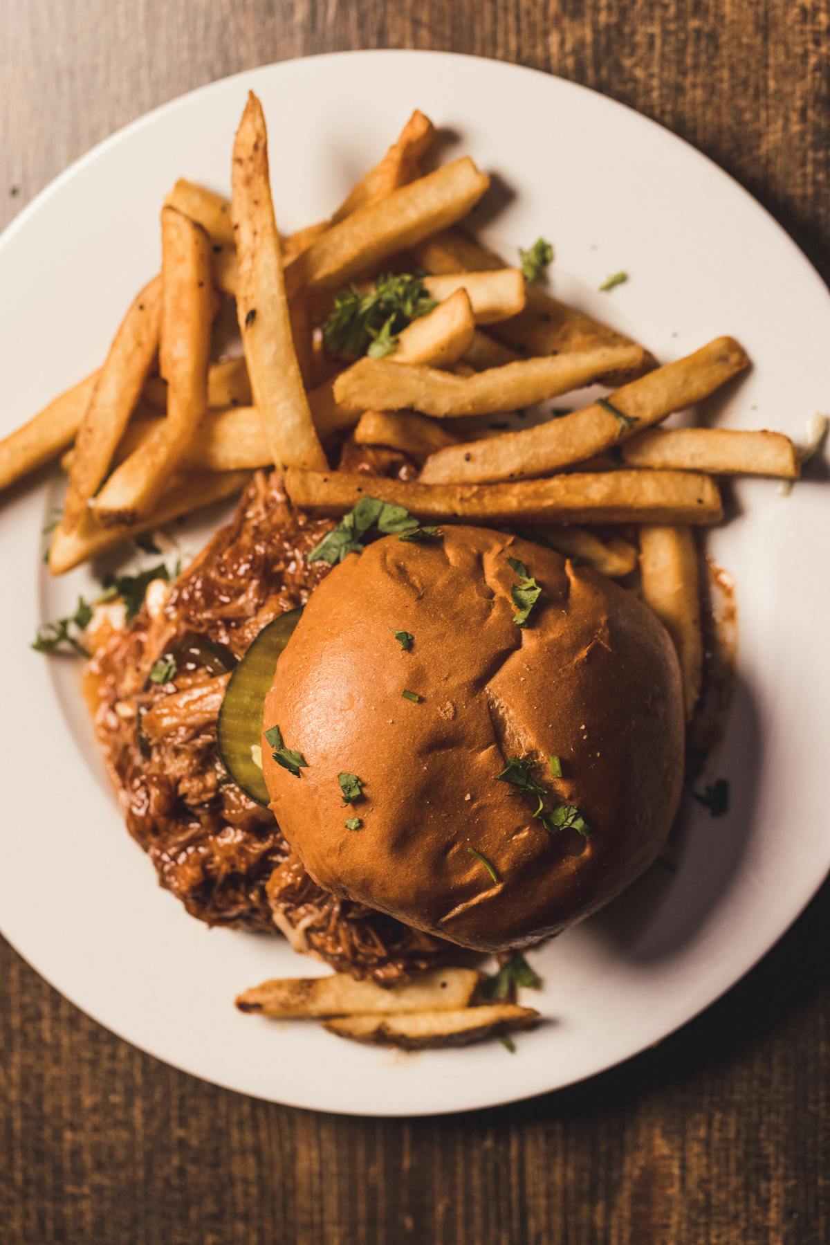 a plate of food on a table