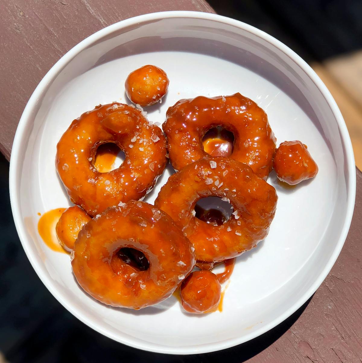 a doughnut on a plate
