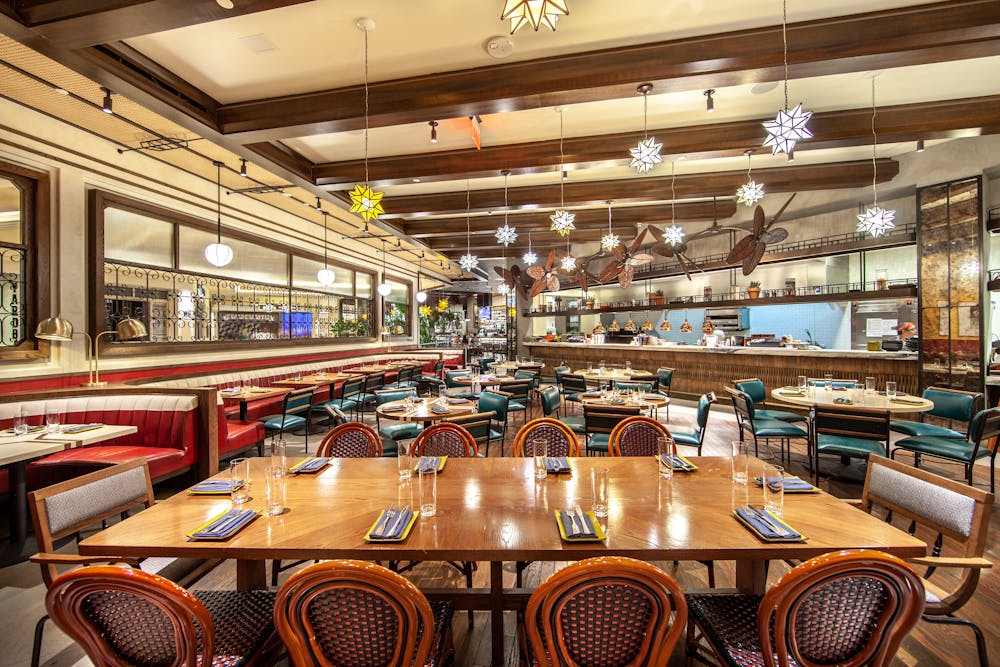 main dining room tables at SUGARCANE raw bar grill Las Vegas