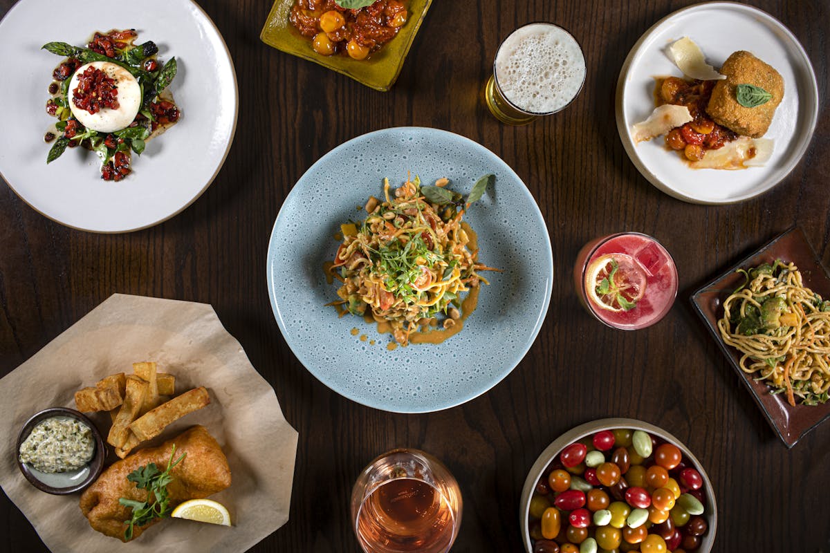 A variety of dinner dishes