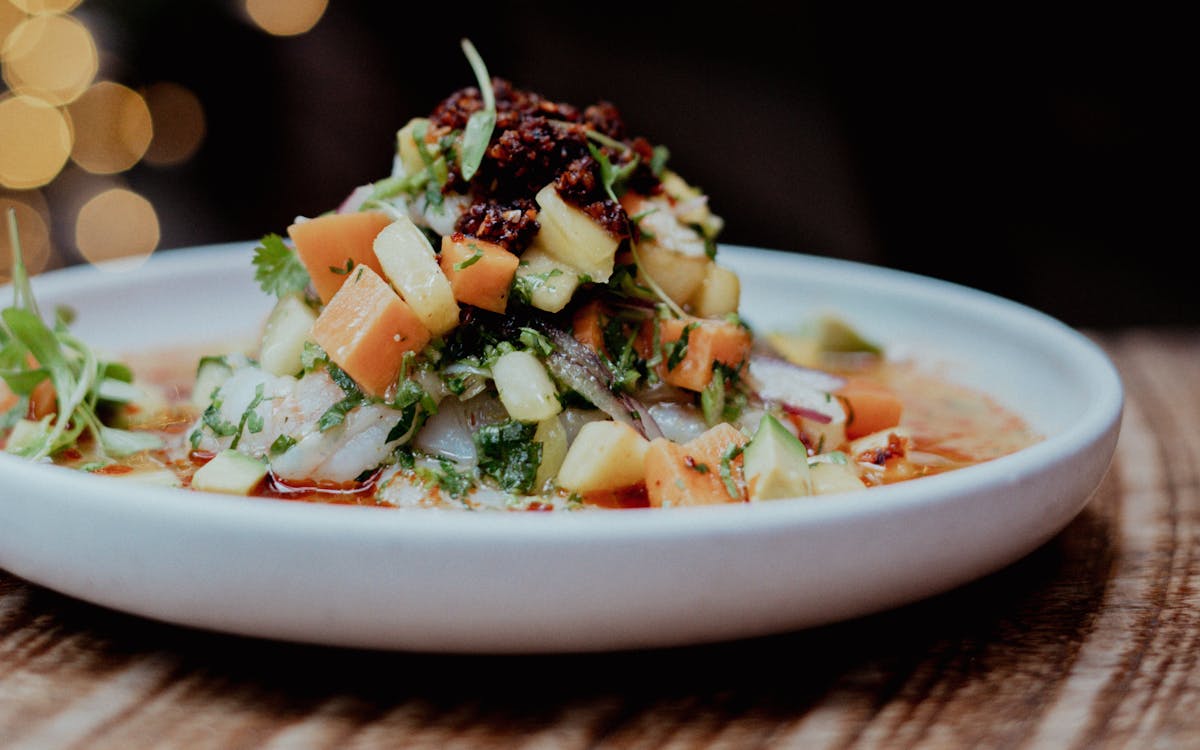 a salad on a plate