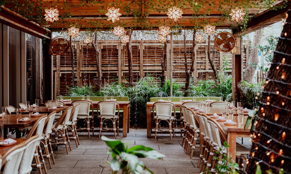 Outdoor Patio Garden in Sugarcane Miami.