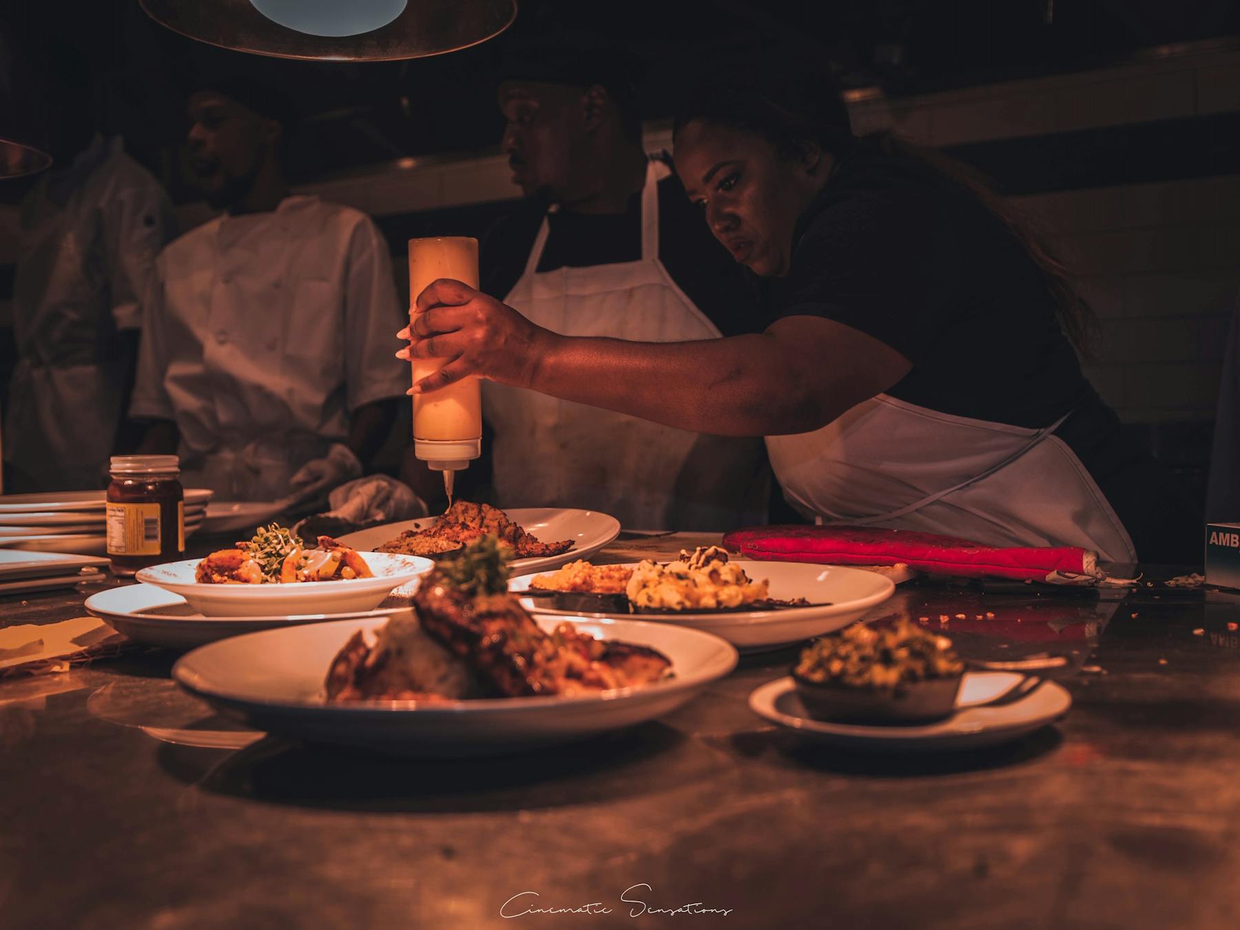 food on a table