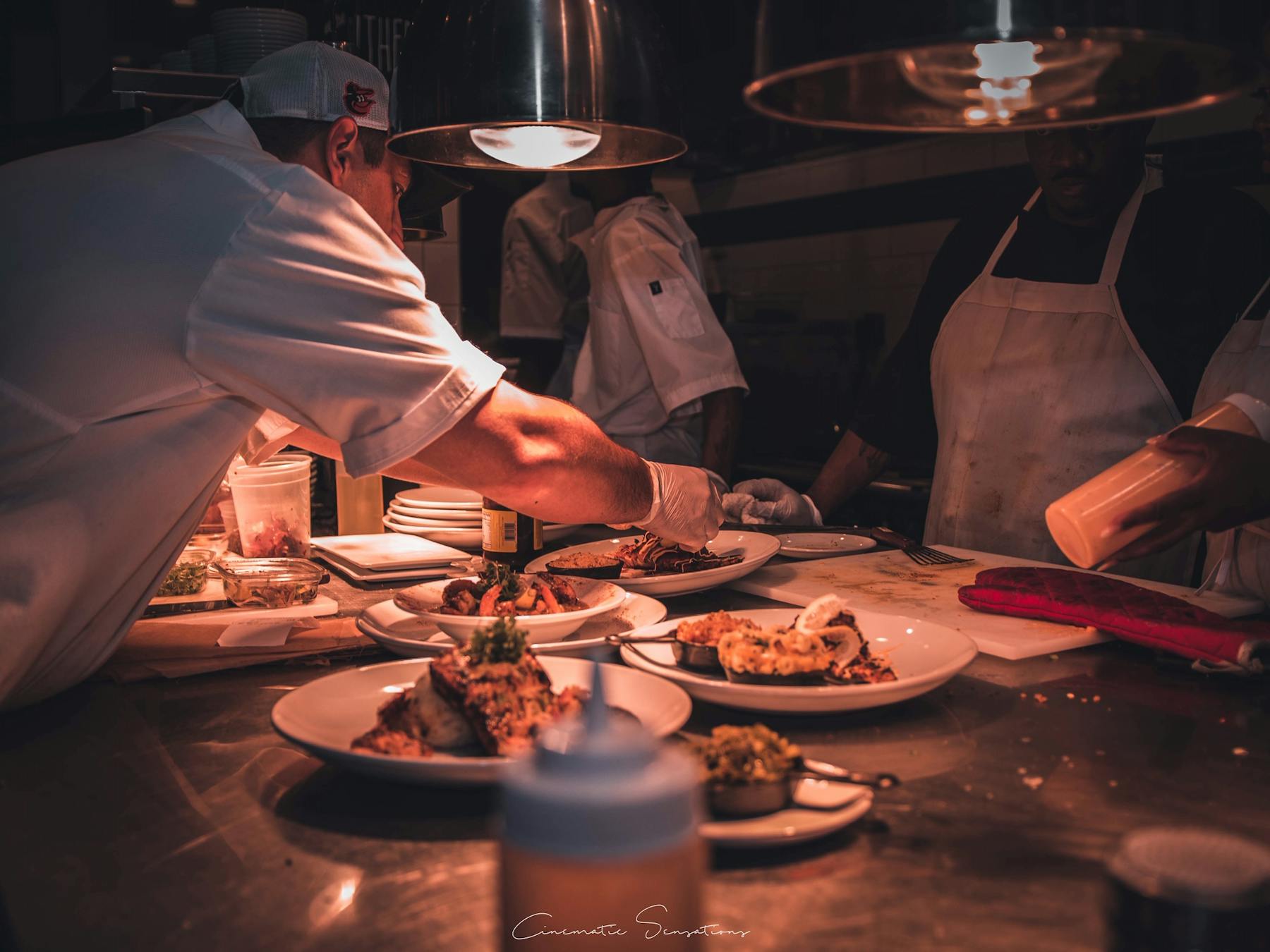 chefs preparing food