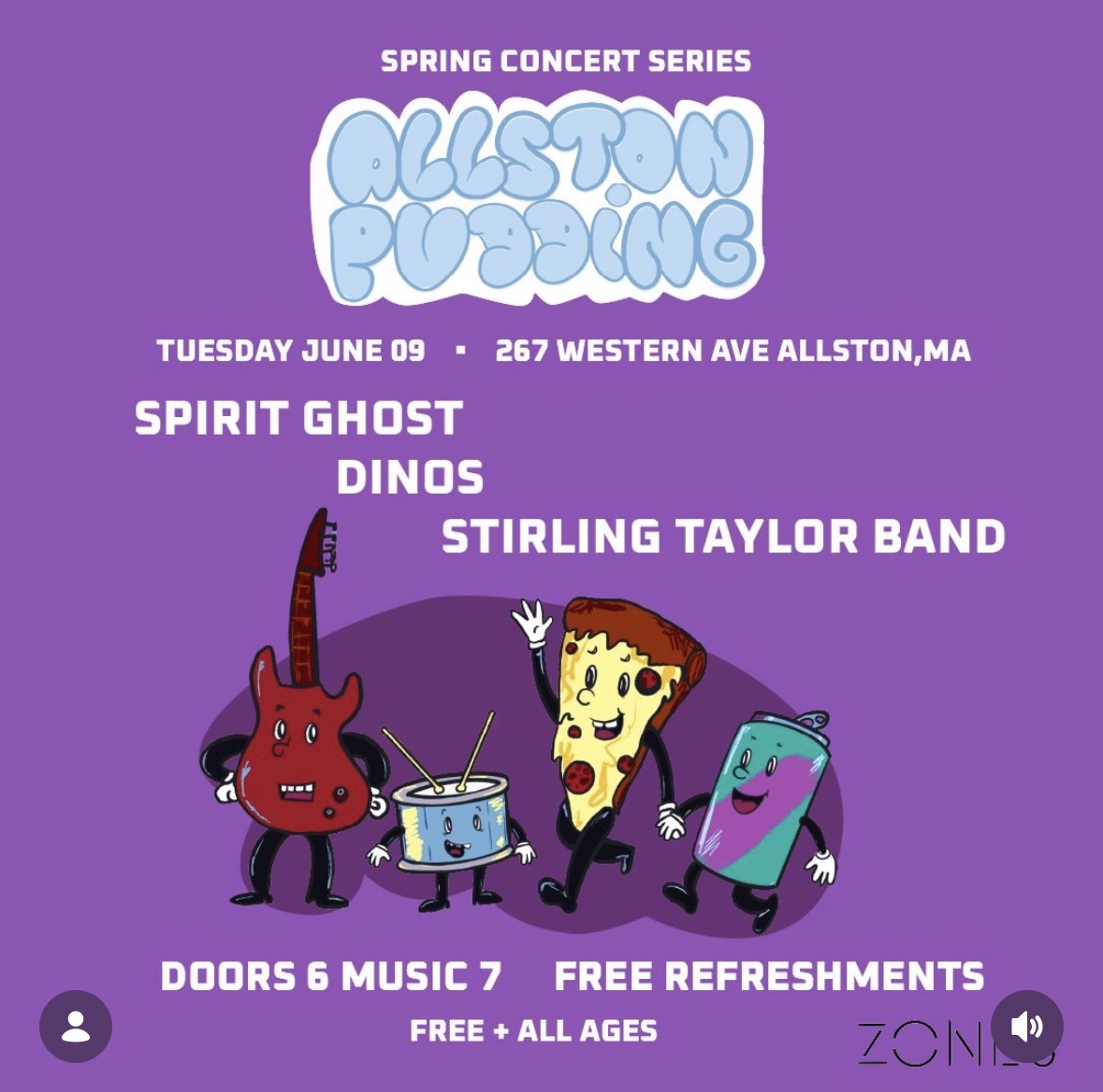 band poster for concert series